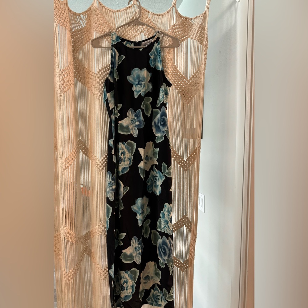 Vintage Maxi Dress With Side Slit